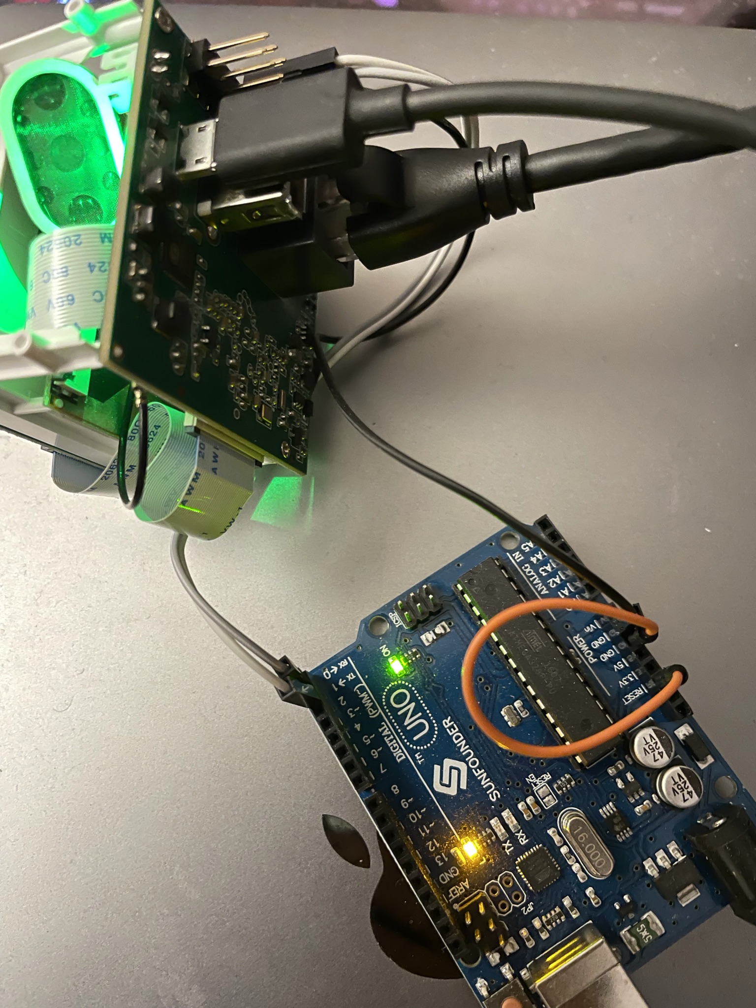 Arduino hooked up to a PineCube